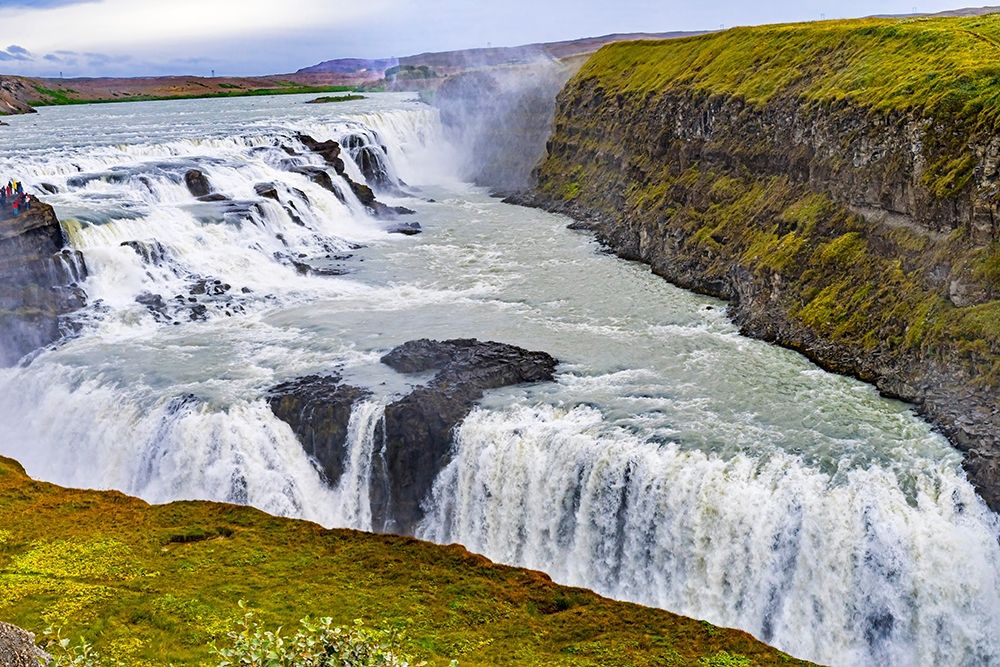 Enormous Gullfoss Waterfall Golden Falls Golden Circle-Iceland One of largest waterfalls in Europe art print by William Perry for $57.95 CAD